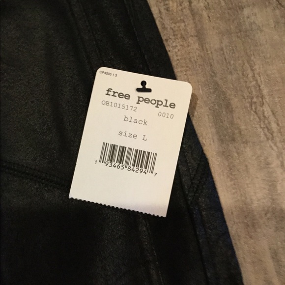 NWT Free People Midnight Vegan Suede Skinny Pants - Picture 7 of 7